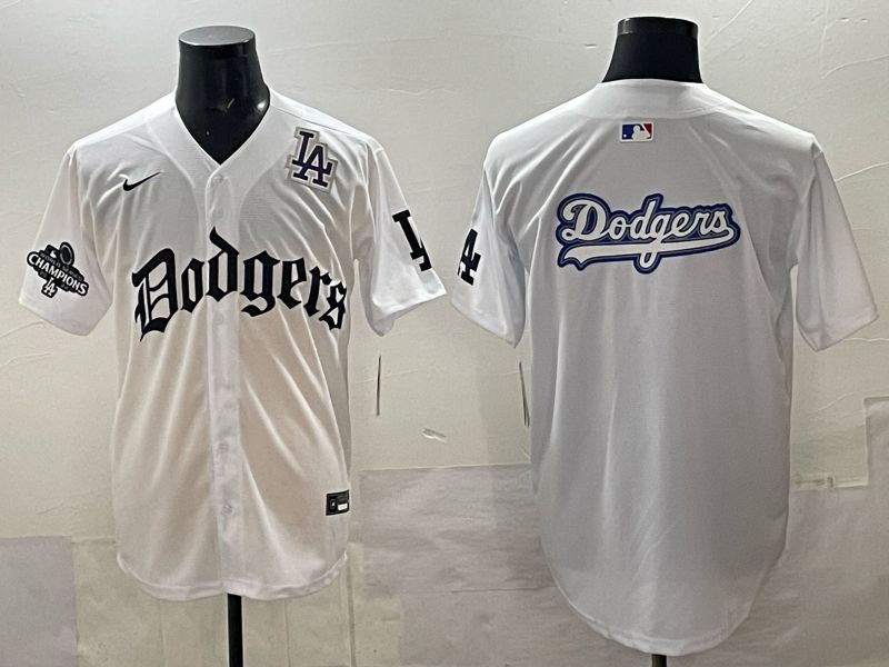 Men 2025 Los Angeles Dodgers Blank White 7th generations Joint Name Nike MLB Jersey style 014->los angeles dodgers->MLB Jersey